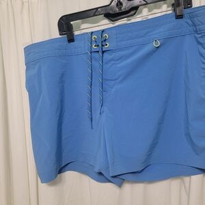 Lands' End Womens Swim Shorts Trunks Periwinkle‎ Blue